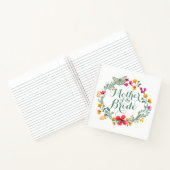 Mutter der Braut Elegant florale Hochzeit Noteboo Notizblock (Innenseite)