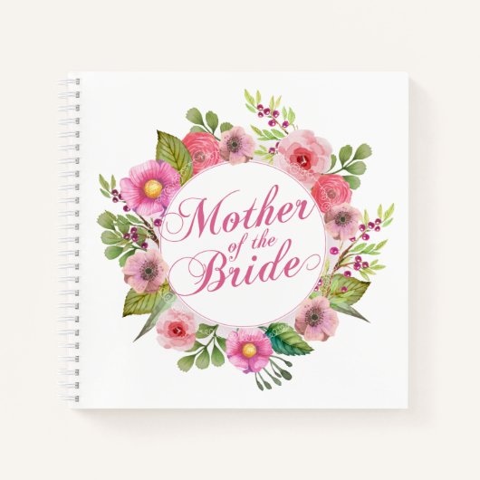 Mutter der Braut Elegant Hochzeit | Notebook Notizbuch (Vorderseite)