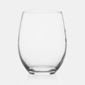 Mutter der Braut elegante schwarze Retro Typografi Weinglas Ohne Stiel (Rechts)