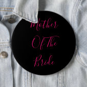 Mutter der Braut elegantes Geschenk rosa schwarz Button (Beispiel)