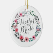 Mutter der Braut elegantes Wedding Blumenornamen Keramik Ornament (Rechts)