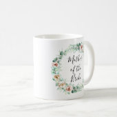 Mutter der Braut,Eukalyptuskranke in Aquarellfarbe Kaffeetasse (VorderseiteRechts)