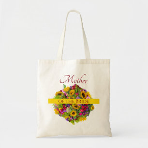 Mutter der Braut farbenfrohe Blumenbouquet Tragetasche