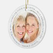 Mutter der Braut Geschenk für immer Ihre Tochter Keramik Ornament (Links)