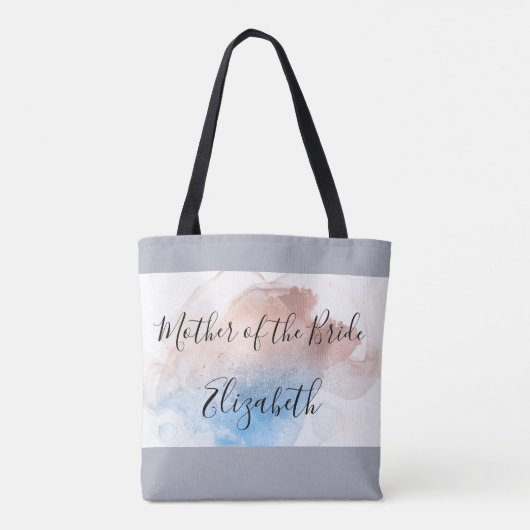 Mutter der Braut Geschenk Rosa Blauer Graue Elegan Tasche (Rückseite)