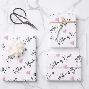 Mutter der Braut Geschenkpapier Flachblatt-Set aus Set