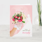 Mutter der Braut Glückwunsch in Rosa Karte (Vorderseite)