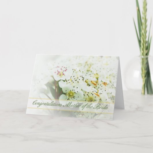 Mutter der Braut Glückwunschkarte mit Braut Karte (Vorderseite)
