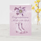 Mutter der Braut Glückwunschkarte mit Durchfluss Karte (Gelbe Blume)