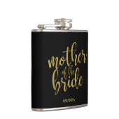 Mutter der Braut Gold Glitter Brautparty Flachmann (Rechts)