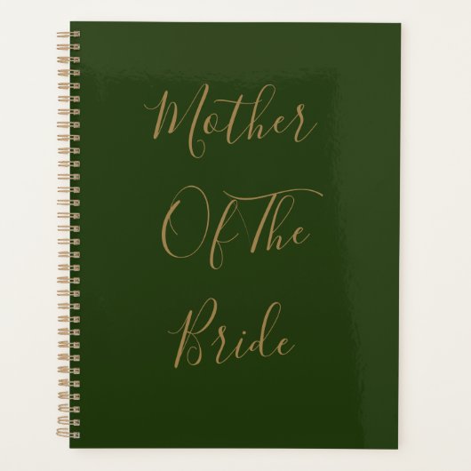Mutter der Braut Gold grüne Hochzeiten Geschenk Gu Planer (Vorderseite)