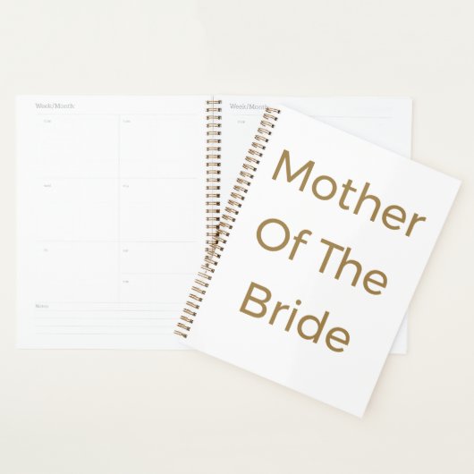 Mutter der Braut Gold White Wedding Geschenk Gefal Planer (Anzeige)