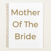 Mutter der Braut Gold White Wedding Geschenk Gefal Planer (Vorderseite)