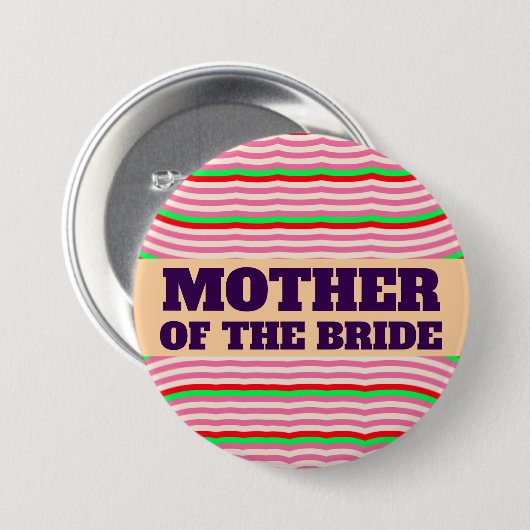 MUTTER DER BRAUT GROSSER KNOPF BUTTON (Vorne & Hinten)