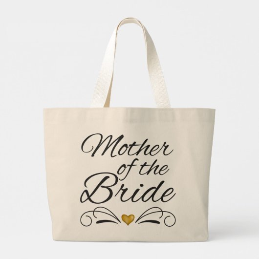 Mutter der Braut - Herz der Gold Tote Tasche (Rückseite)
