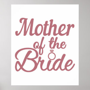 Mutter der Braut Hochzeit Familie passend Poster