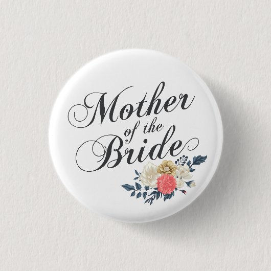 Mutter der Braut Hochzeit | Schaltfläche Button (Vorderseite)