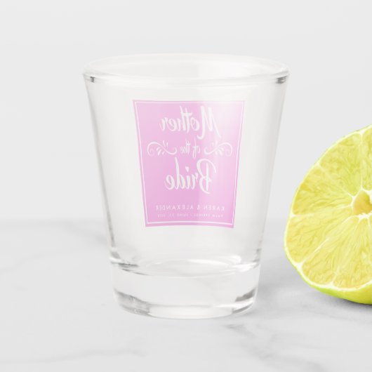 Mutter der Braut-Hochzeit Schnapsglas (Rückseite)