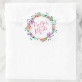 Mutter der Braut Hochzeit | SIEGEL Runder Aufkleber (Tasche)