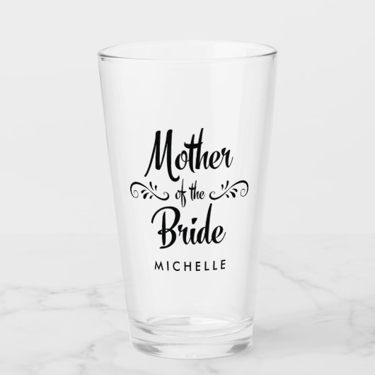 Mutter der Braut Hochzeitessen Probe Glas (Vorderseite)