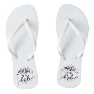 Mutter der Braut Hochzeitkalligrafie Flip Flops Badesandalen