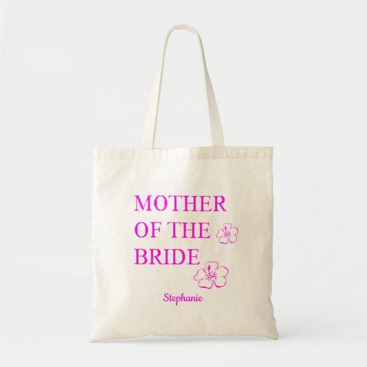 Mutter der Braut Hochzeitrosa Lila Blüte Tragetasche (Vorne)