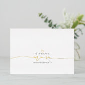 Mutter der Braut Hochzeitserklärung Folieneinladung (Stehend vorne)