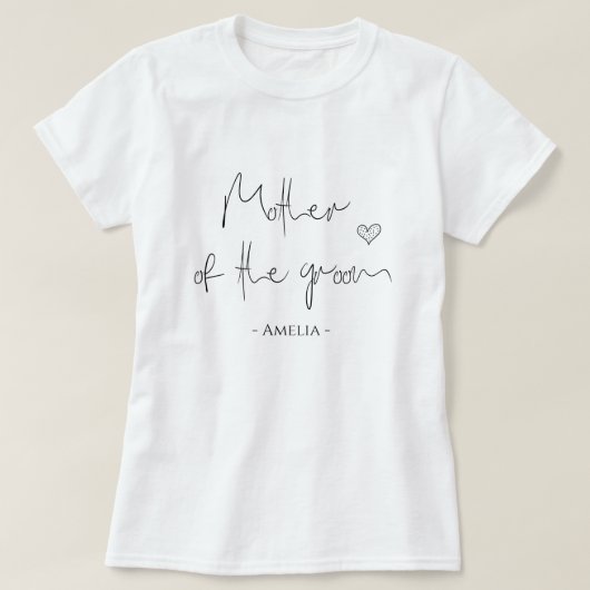 Mutter der Braut | Hochzeitsfeier und Herz T-Shirt (Design vorne)