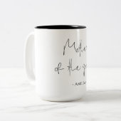 Mutter der Braut | Hochzeitsfeier und Herz Zweifarbige Tasse (Vorderseite Links)