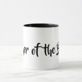 Mutter der Braut Hochzeitsfeier Weiß und Schwarz Tasse (Zentrum)