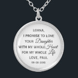 Mutter der Braut Hochzeitsgeschenk aus dem Boden Versilberte Kette<br><div class="desc">Schönes und klassisches Geschenk für die Mutter der BRIDE aus Groom,  personalisiert mit dem Namen der Brautmutter,  dem Namen der Groom und dem Hochzeitstag</div>