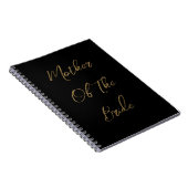 Mutter der Braut Hochzeitsgeschenk für Gold Black Notizblock (Rechte Seite)