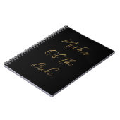 Mutter der Braut Hochzeitsgeschenk für Gold Black Notizblock (Linke Seite)