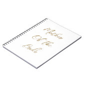 Mutter der Braut Hochzeitsgeschenk für Gold-Script Notizblock (Linke Seite)