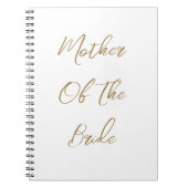 Mutter der Braut Hochzeitsgeschenk für Gold-Script Notizblock (Vorderseite)