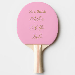 Mutter der Braut Hochzeitsgeschenk Gabe Gold Pink Tischtennis Schläger