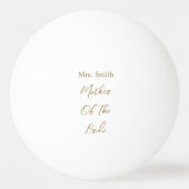 Mutter der Braut Hochzeitsgeschenk Gefallen Gold W Tischtennisball (Rückseite)