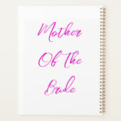 Mutter der Braut Hochzeitsgeschenk Gefallen Pink W Planer (Rückseite)