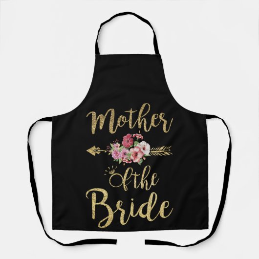 Mutter der Braut-Hochzeitsparty Schürze (Vorderseite)