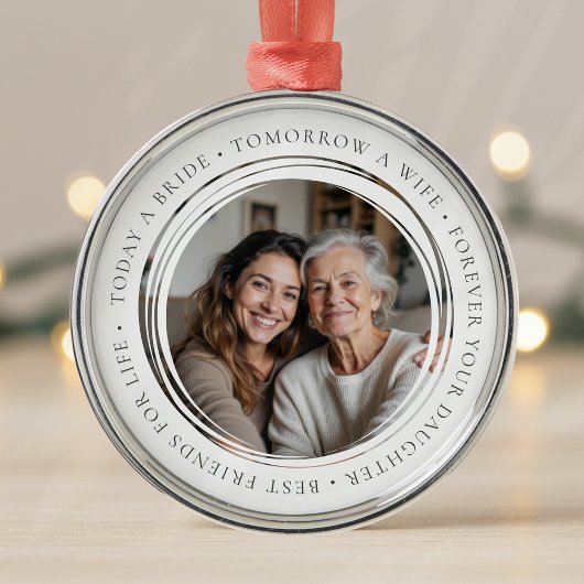 Mutter der Braut Hochzeitsstipendiat Foto Keepake Ornament Aus Metall