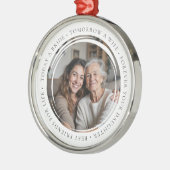 Mutter der Braut Hochzeitsstipendiat Foto Keepake Ornament Aus Metall (Links)