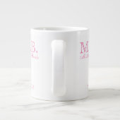 Mutter der Braut Hochzeitstag Sake halten Jumbo-Tasse (Rückseite)