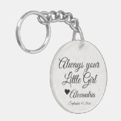 Mutter der Braut immer dein kleines Mädchen Bridal Schlüsselanhänger (Vorderseite links)