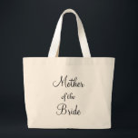 Mutter der Braut Jumbo Stoffbeutel<br><div class="desc">Diese niedliche Vintage Tasche ist die beste Geschenkidee für Brautmütter bei Hochzeiten. Diese Tasche ist perfekt für deine Mutter an deinem großen Tag. Es ist perfekt für sie, alles Hochzeit an einem Ort behalten.</div>