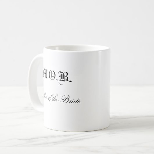 Mutter der Braut Kaffeetasse (Vorderseite Links)