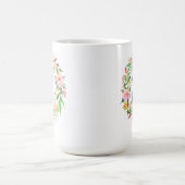 Mutter der Braut, Kalligrafie, Blumenreath-5 Kaffeetasse (Mittel)