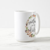 Mutter der Braut, Kalligrafie, Blumenreath-7 Kaffeetasse (VorderseiteRechts)