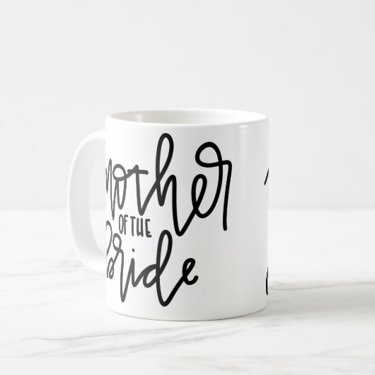 Mutter der Braut-Kalligraphie-Tasse Kaffeetasse (Vorderseite Links)