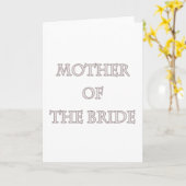 Mutter der Braut Karte (Gelbe Blume)