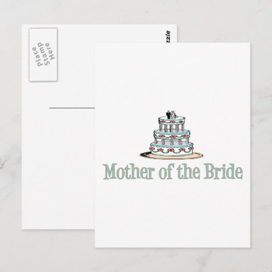 Mutter der Braut (Kuchen) Postkarte (Vorne/Hinten)